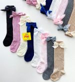 جوراب توری پاپیونی ساق بلند دخترانه