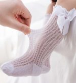 جوراب توری پاپیونی ساق بلند دخترانه - Image 11