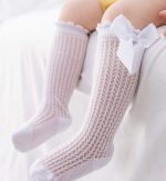 جوراب توری پاپیونی ساق بلند دخترانه - Image 8