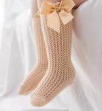 جوراب توری پاپیونی ساق بلند دخترانه - Image 9