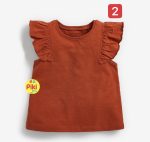 تیشرت دخترانه سرشانه چین دار اورجینال برند next - Image 14