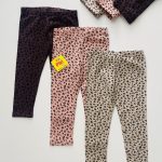 شلوار (لگ) دخترانه طرح پلنگی نسکافه ای برند H&M