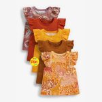 تیشرت دخترانه سرشانه چین دار اورجینال برند next - Image 11