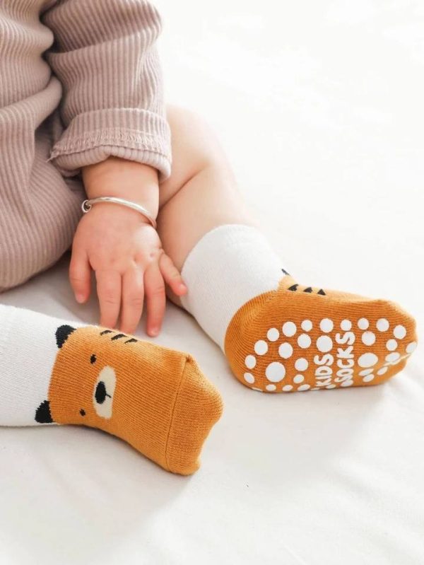 جوراب طرح حیوانات کف استپ دار وارداتی - Image 3