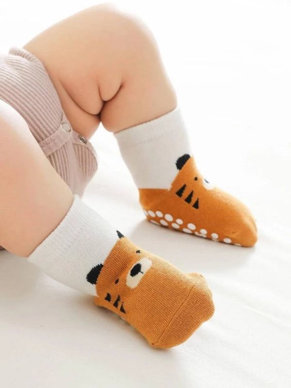 جوراب طرح حیوانات کف استپ دار وارداتی - Image 4