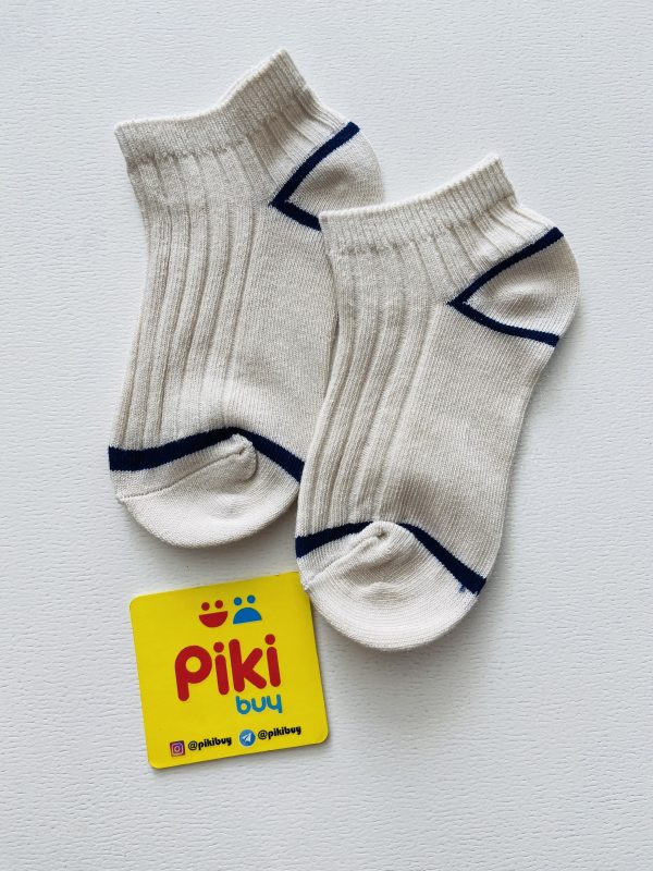 جوراب کبریتی پسرانه وارداتی تم رنگی خردلی/سورمه ای (4-6 سال) - Image 3