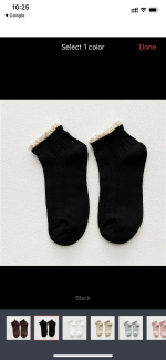 جوراب کبریتی مشکی مچی زنانه لب گیپور کتان 🖤 - Image 8