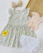 ست دو تکه سارافون /پیراهن و شورت دخترانه برند Carter's