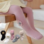 جوراب شلواری کبریتی طرح گل
