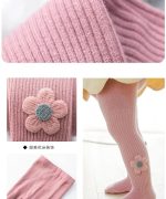 جوراب شلواری کبریتی طرح گل - Image 20