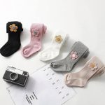 جوراب شلواری کبریتی طرح گل - Image 24