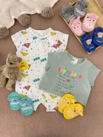 رامپرز پسرانه طرح superhero برند h&m کات لیبل