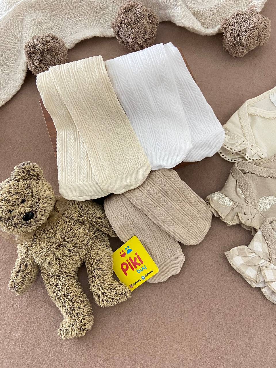 photo1713945011 (1) جوراب شلواری گندمی - Image 1