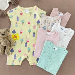 رامپرز دخترانه برند h&m طرح شکوفه و بستنی