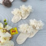 جوراب ساق کوتاه پاپیونی رنگ نباتی