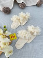 جوراب ساق کوتاه پاپیونی رنگ نباتی