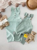 بیلر کتان دخترانه سرشانه چیندار برند topomini