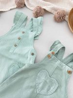 بیلر کتان دخترانه سرشانه چیندار برند topomini - Image 3