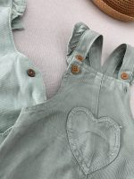 بیلر کتان دخترانه سرشانه چیندار برند topomini - Image 9