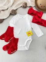 جوراب کبریتی قرمز کف استپ دار یلدایی کریسمسی - Image 2