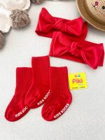جوراب کبریتی قرمز کف استپ دار یلدایی کریسمسی
