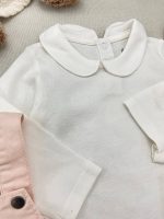 بادی مجلسی دخترانه یقه دار آستین کوتاه اورجینال برند H&M - Image 3