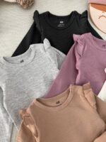 بادی آستین بلند کبریتی مجلسی چیندار برند H&M - Image 2