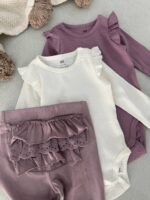 بادی آستین بلند کبریتی مجلسی چیندار برند H&M - Image 12