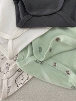 بادی آستین کوتاه اورجینال H&M تم فیل و زرافه (نوزادی تااا 9 ماه) - Image 10