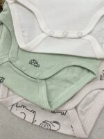 بادی آستین کوتاه اورجینال H&M تم فیل و زرافه (نوزادی تااا 9 ماه) - Image 4