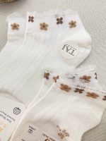 ست جوراب مادر و کودک کبریتی گل گلی - Image 7