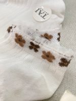 ست جوراب مادر و کودک کبریتی گل گلی - Image 8