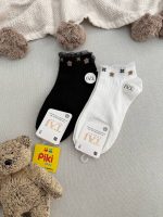 ست جوراب مادر و کودک کبریتی گل گلی - Image 2