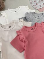 بادی آستین کوتاه کبریتی مجلسی چیندار برند H&M - Image 2