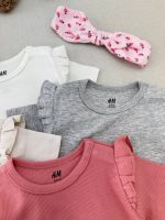 بادی آستین کوتاه کبریتی مجلسی چیندار برند H&M - Image 5