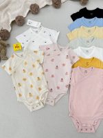 بادی آستین کوتاه مدل یقه دراپه برند Lindex