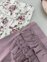 شلوار لگ گلدار پشت چیندار دخترانه برند newbie - Image 3