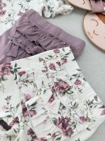 شلوار لگ گلدار پشت چیندار دخترانه برند newbie - Image 8