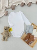 بادی سفید بیسیک آستین بلند برند Fagottino