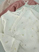 بادی کرم طرح دار کبریتی یقه دراپه برند newbie - Image 3