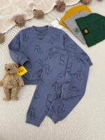 ست بلوزو شلوار پاییزه اورجینال برند fagottino طرح دایناسور