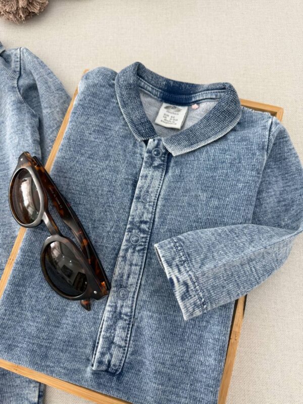 سرهمی طرح جین پسرانه برند Lindex (1-2 ماه) - Image 6