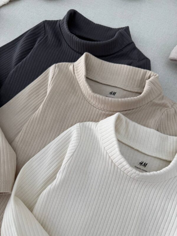 بادی آستین بلند کبریتی یقه اسکی برند H&M - Image 2