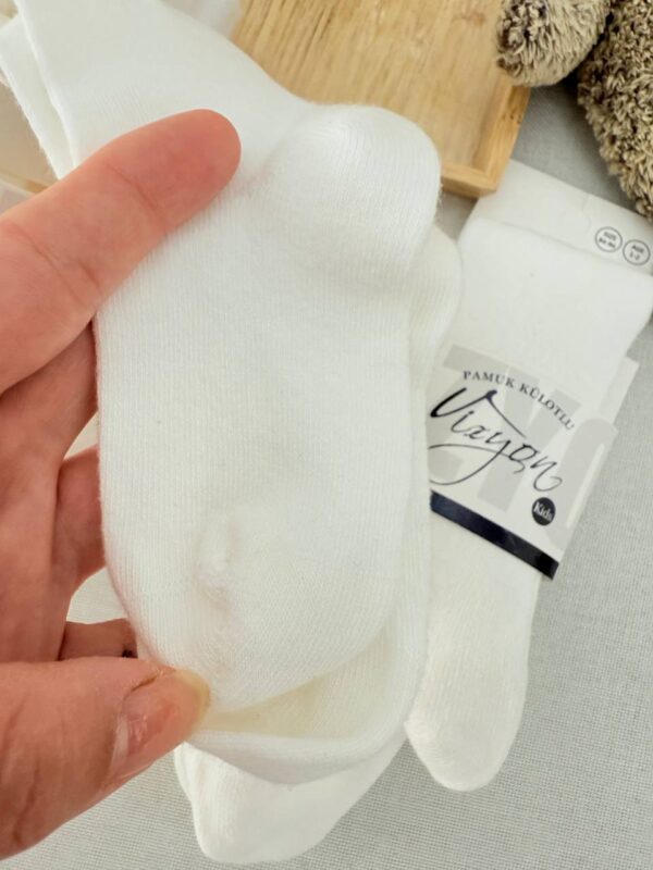 جوراب شلواری سفید ترکیه ای1-2 سال - Image 5