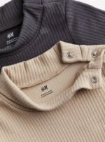 بادی آستین بلند کبریتی یقه اسکی برند H&M - Image 8