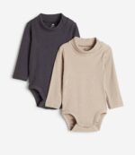 بادی آستین بلند کبریتی یقه اسکی برند H&M - Image 9