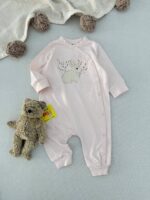 سرهمی صورتی ملیح طرح خرگوش اورجینال برند H&M (1-2 ماه)