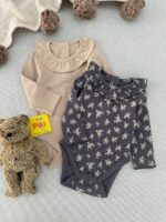 بادی آستین بلند گلدار سوزنی برند C&A