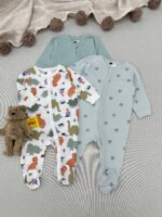 سرهمی جورابدار طرح دار طرح دایناسور اورجینال برند H&M