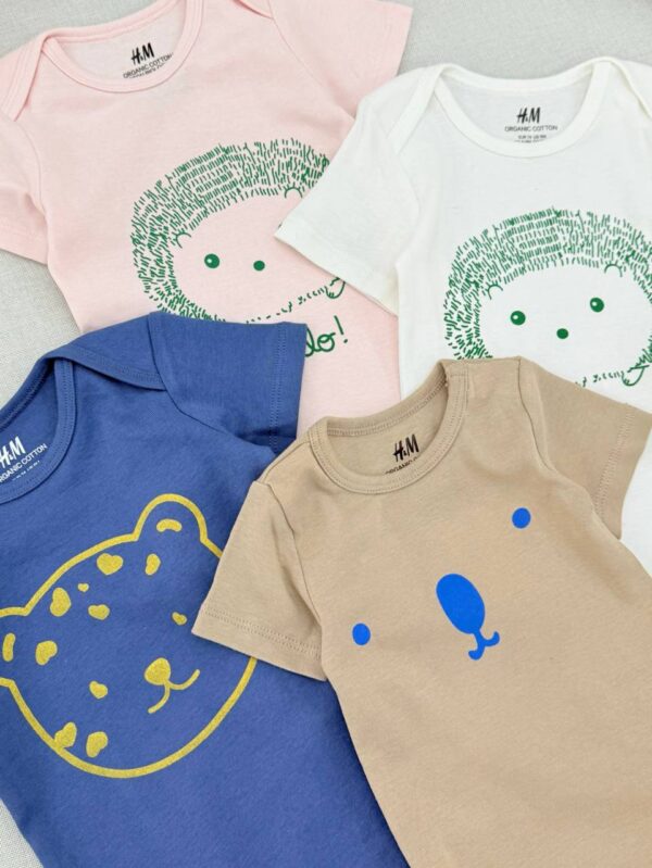 بادی آستین کوتاه اورجینال H&M (2-4 ماه) - Image 3